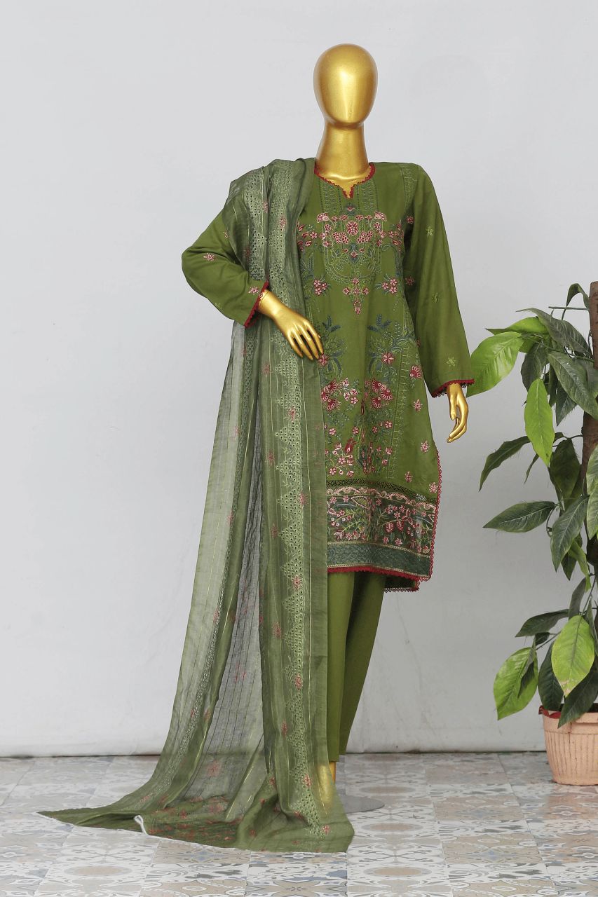 Mohagni By Anaya Noor Emb Karandi 3-PC