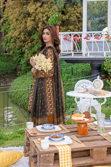 Wania Gold Printed Lawn 3PC
