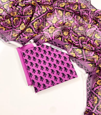 Sapphire Printed Lawn 3PC