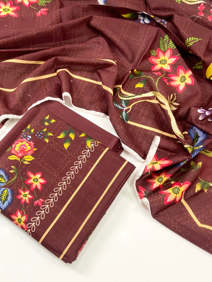 Zara ali Digital Printed Khaddar 3PC