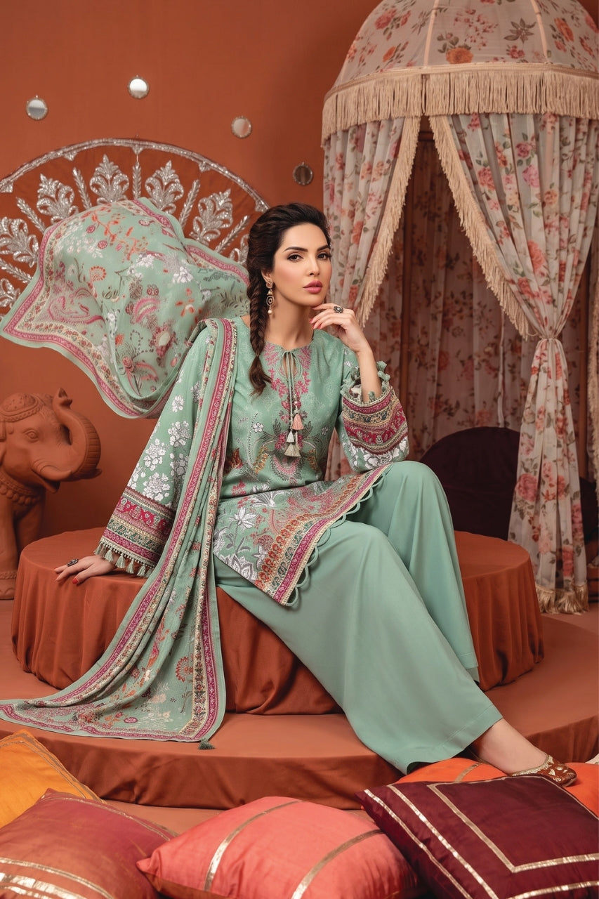 Zesh Printed Velvet Dora Viscose 3PC