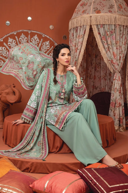 Zesh Printed Velvet Dora Viscose 3PC