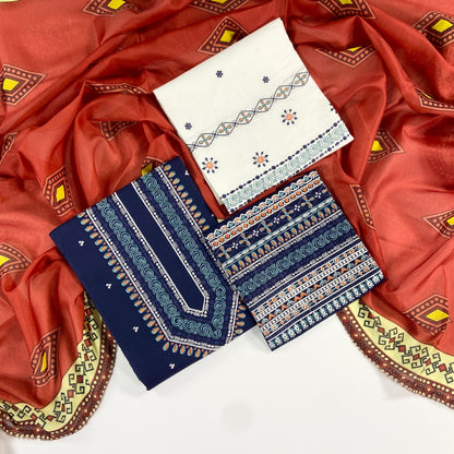 Jazmin Luxury Embroidered Lawn 3PC
