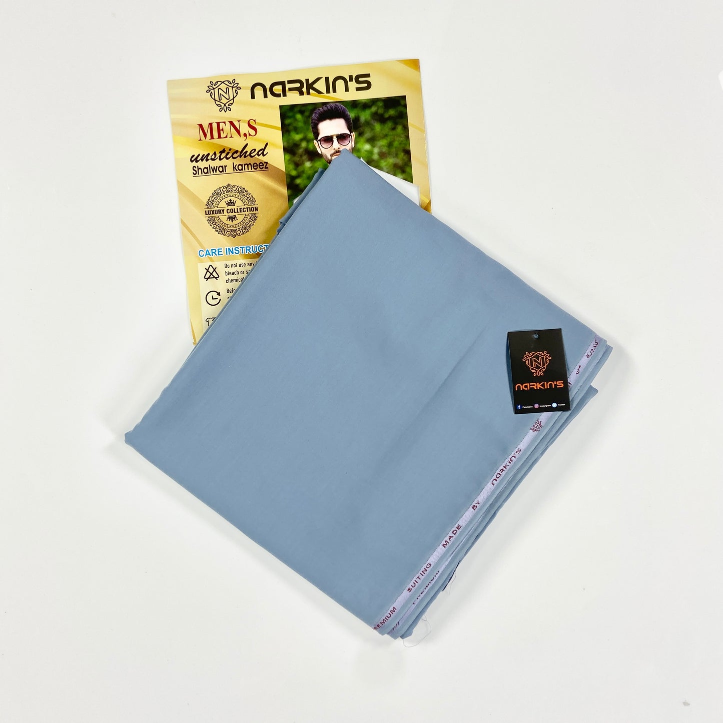 Narkins Men’s Summer Wash&Wear Suit – Unstitched