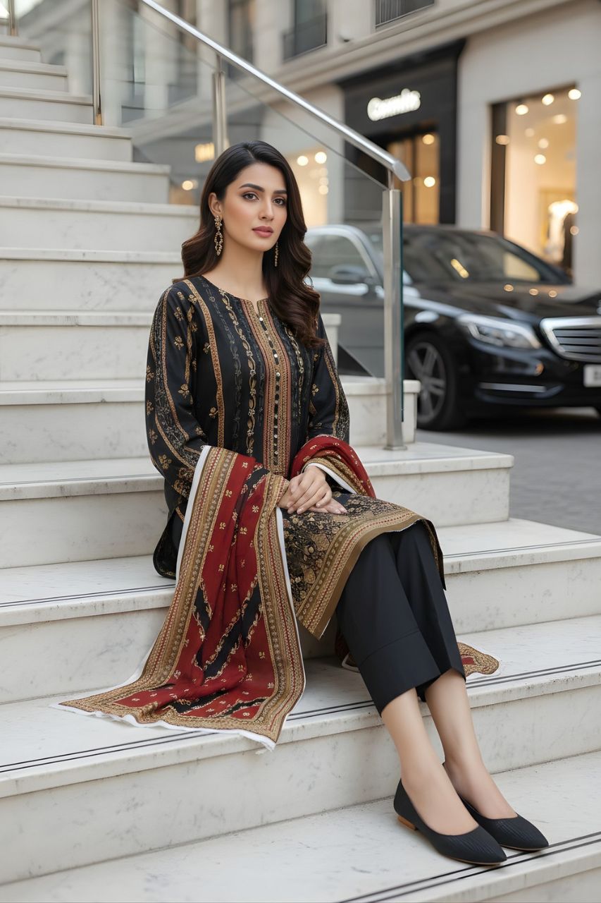 Marooj Digital Printed Lawn 3PC