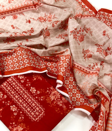 Mausummery Digital Printed Khaddar 3PC