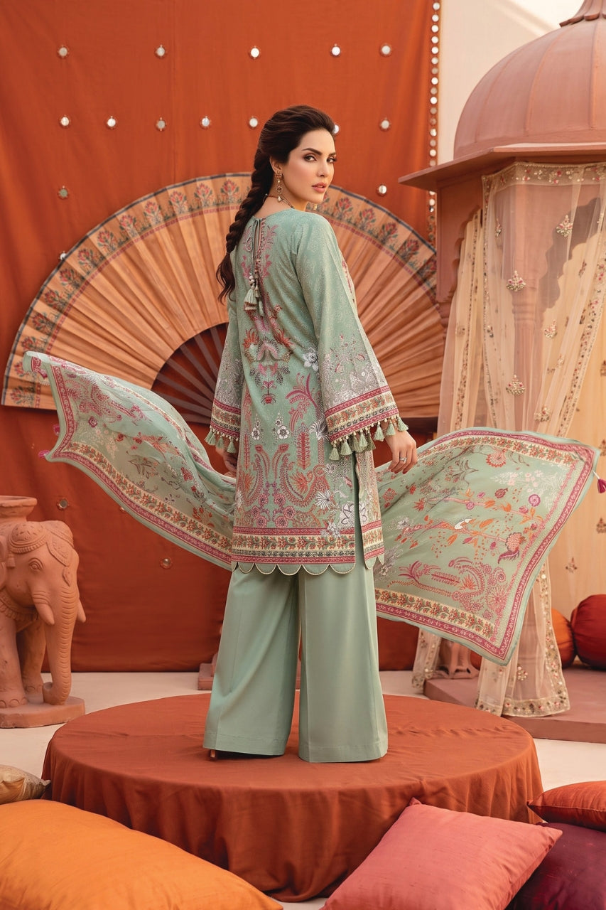 Zesh Printed Velvet Dora Viscose 3PC