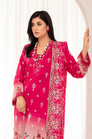 Falak By Feroza Printed Slub Linen-3PC