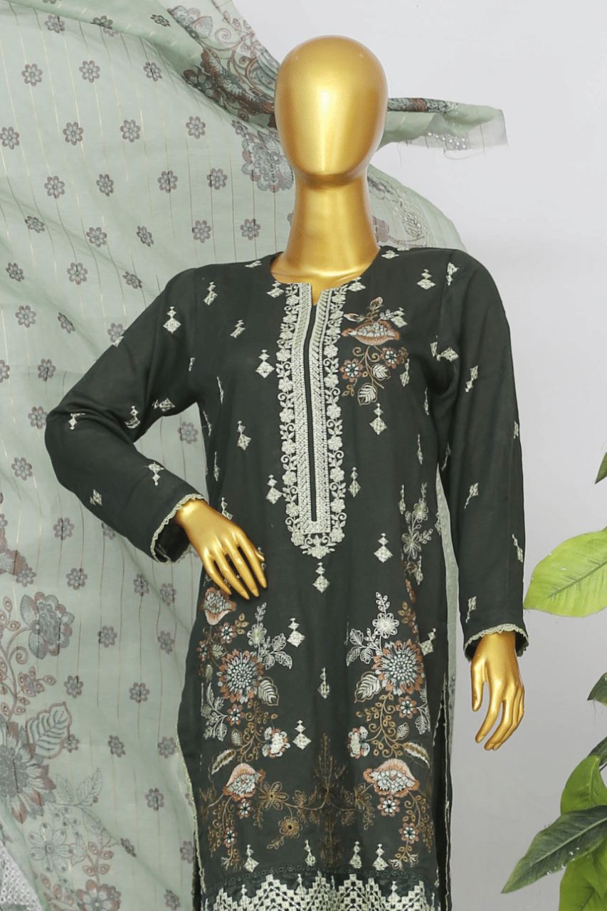 Mohagni By Anaya Noor Emb Karandi 3-PC