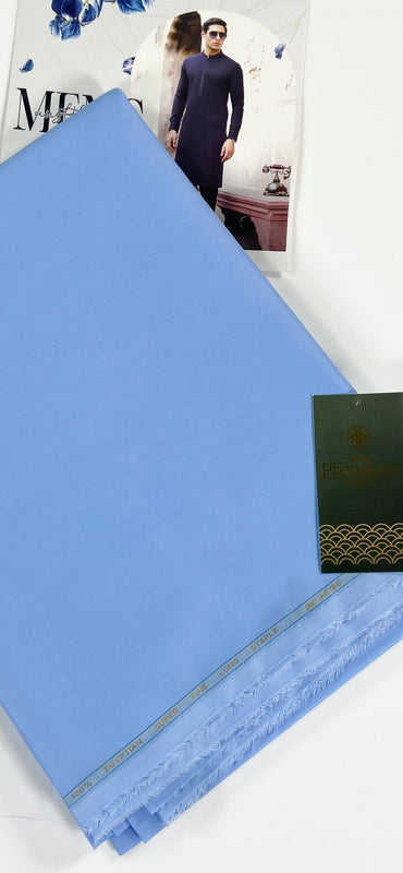 Taqwa Silver Storm Men’s Summer Cotton Unstitched Suit