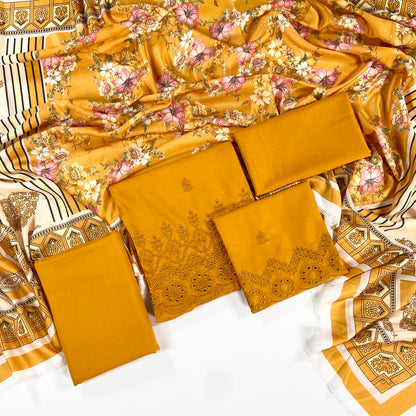 Anaya Noor Embroidered Dhanak 3PC