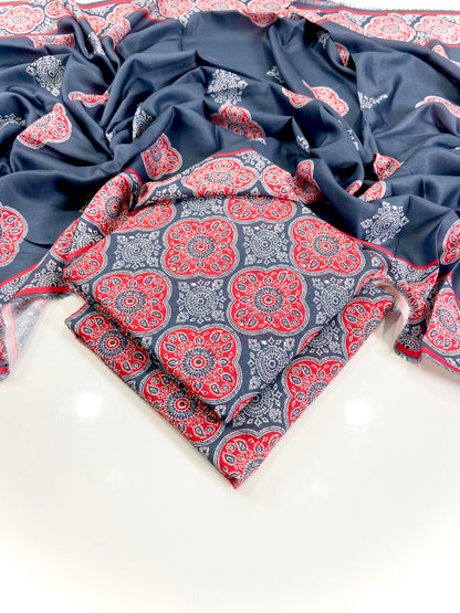Bareeze Digital Printed Slub Khaddar 3PC