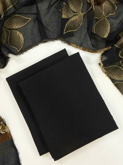 Self Jacquard Voil Shawl 3PC Unstitched