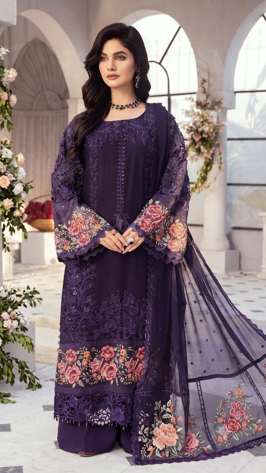 Zarmeen & Emaan Premium Emb Lawn 3PC