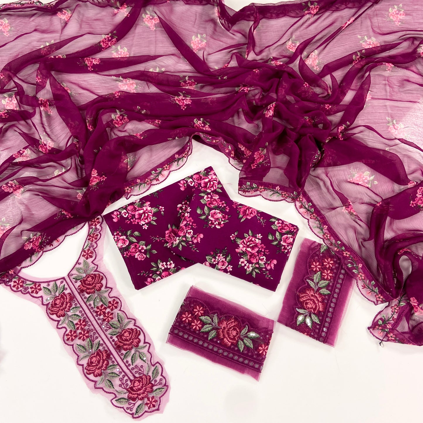 Iznik Embroiderd & Digital Printed Lawn 3PC