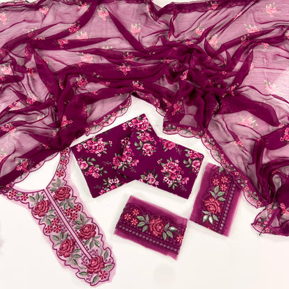 Iznik Embroiderd & Digital Printed Lawn 3PC