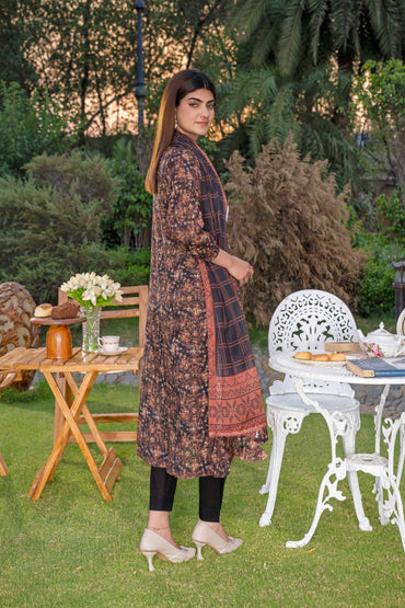 Wania Gold Printed Lawn 3PC
