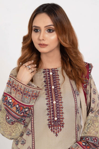 Gull-e-Noor By Anaya Noor Prints & Emb Patch Lawn 3-PC