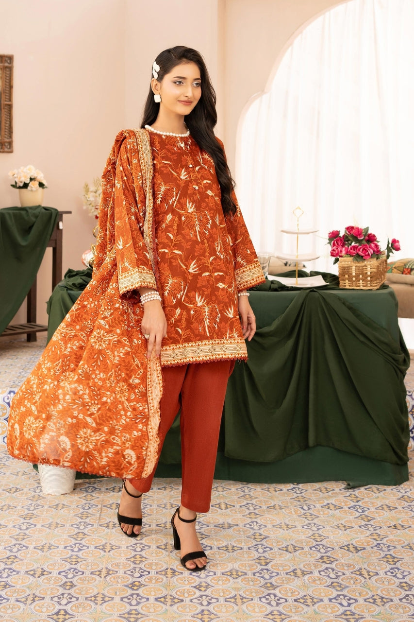 Zesh Printed Lawn 3-PC