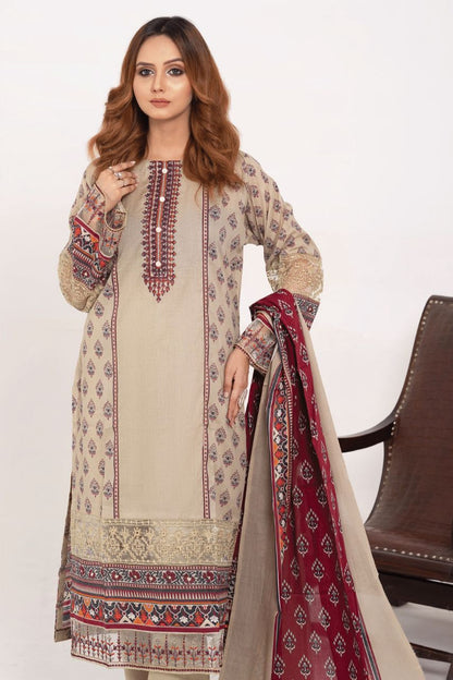 Gull-e-Noor By Anaya Noor Prints & Emb Patch Lawn 3-PC