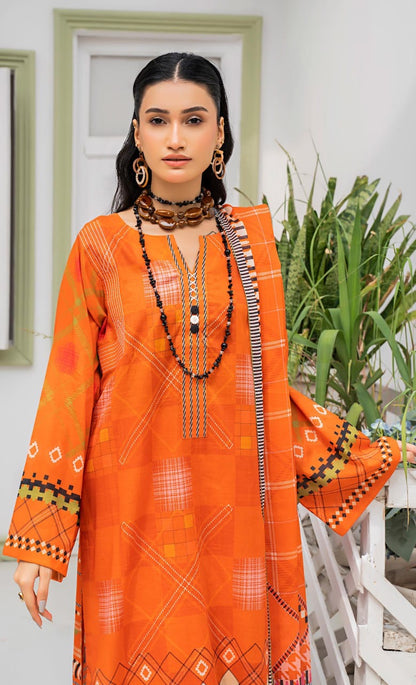 Safanoor Digital Printed Lawn 3-PC