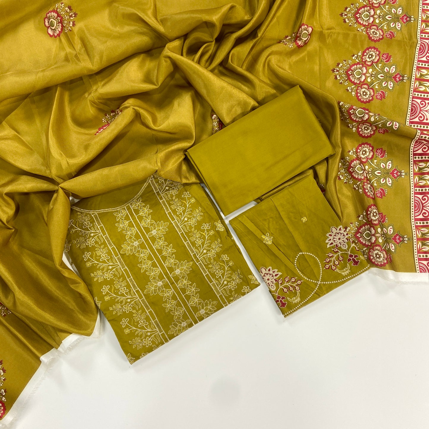 Humdum Luxury Emb Linen 3PC