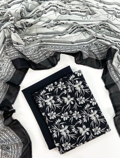 Regalia Black Series Digital Printed Lawn 3PC