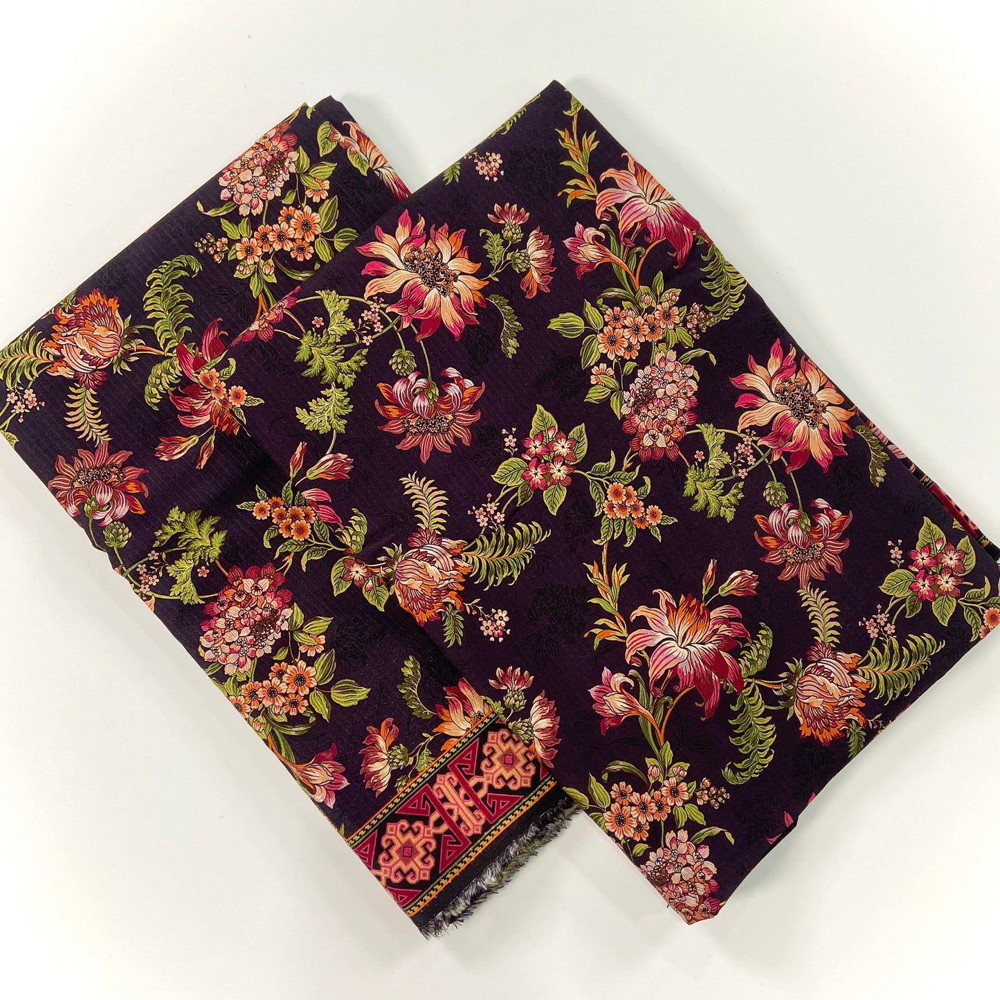 Anaya Noor Printed Bana Dora Slub Linen 2PC