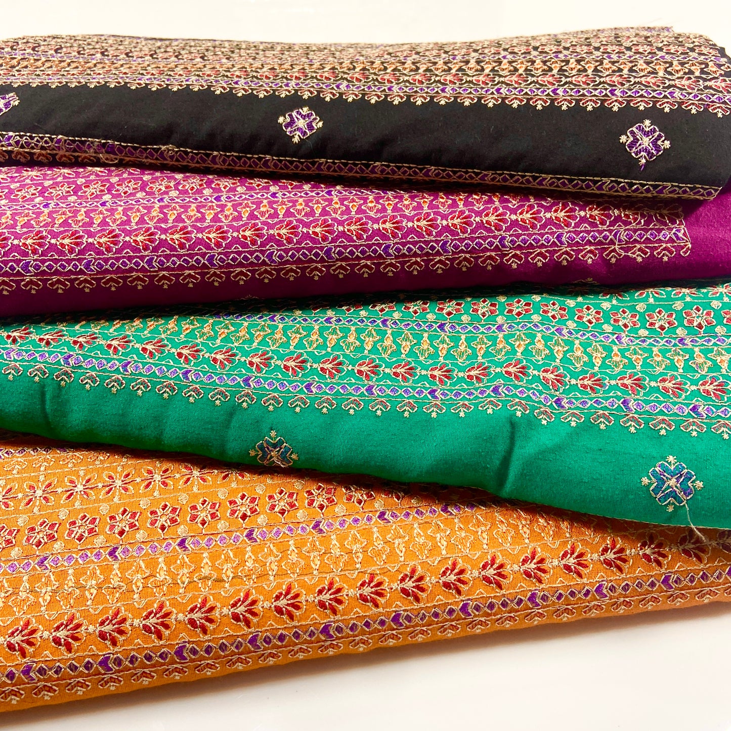 Pack of 4 – Bareeze Style Embroidered Karandi Fabric 2-PC