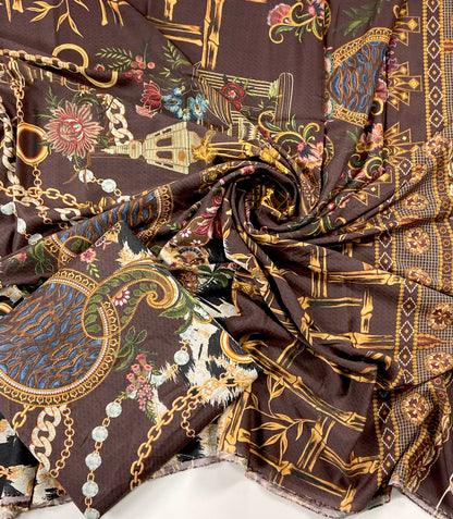 Nishat Digital Printed Linen Shirt-1PC