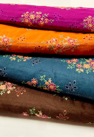Pack of 4 – Bareeze Style Embroidered Karandi Fabric 2-PC