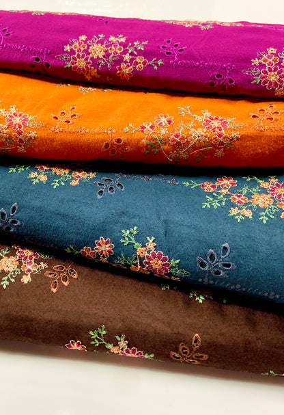 Pack of 4 – Bareeze Style Embroidered Karandi Fabric 2-PC