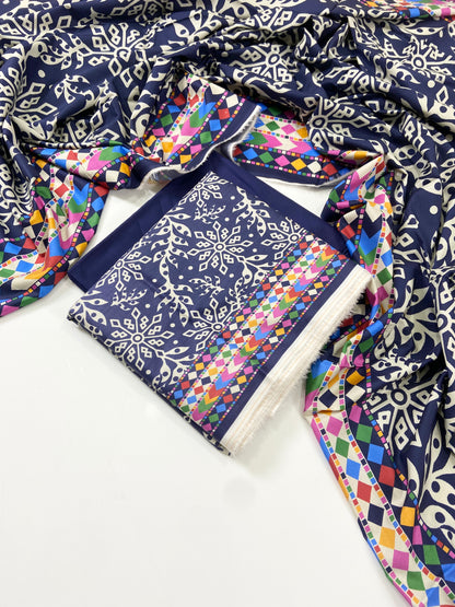 Sapphire Digital Printed Linen 3-PC