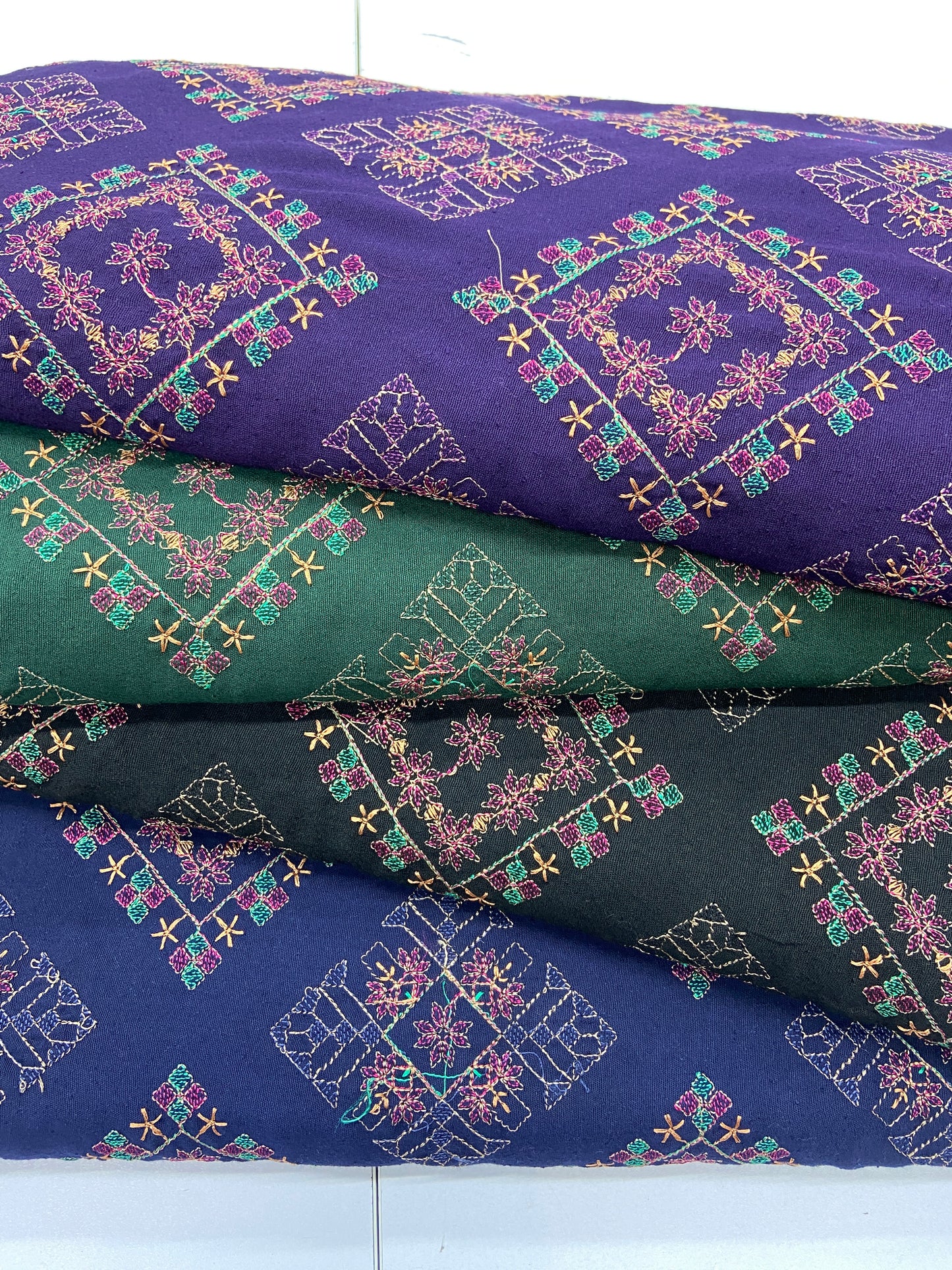 Pack of 4 – Bareeze Style Embroidered Karandi Fabric 2-PC