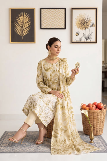 Print Kari By Anaya Noor Heavy Emb Banadora Lawn 3PC