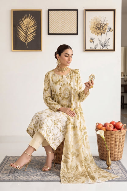 Print Kari By Anaya Noor Heavy Emb Banadora Lawn 3PC