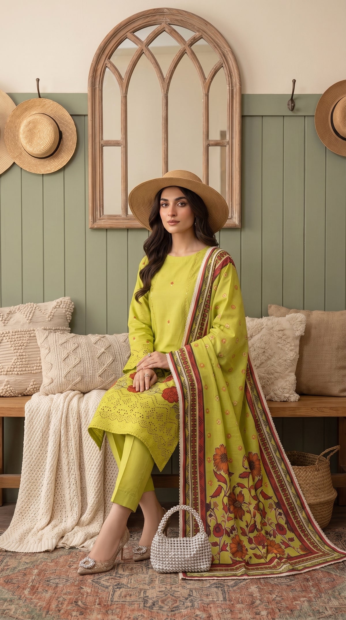Hurab By Anaya Noor Heavy Emb Viscose 3PC