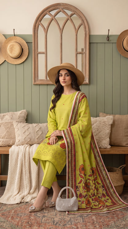 Hurab By Anaya Noor Heavy Emb Viscose 3PC