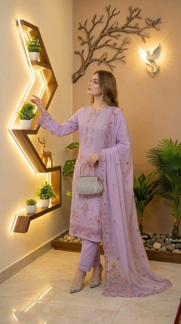 Halima By Anaya Noor Premium Emb Viscose 3PC