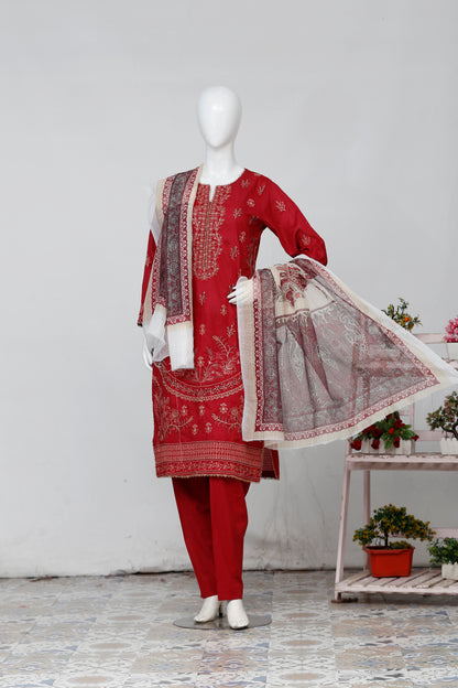 Zarqash By Anaya Noor Bana Dora Emb 3-PC