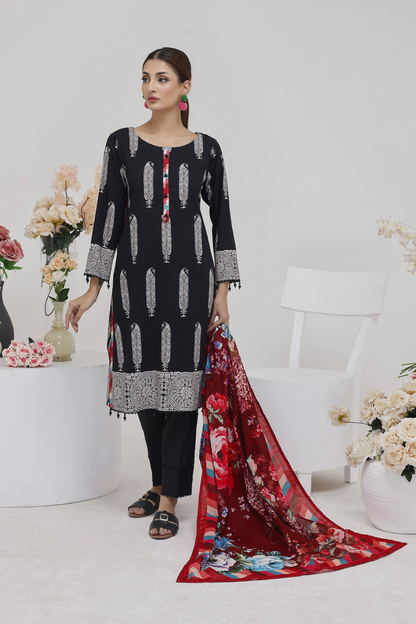 Salina Digital Printed Linen 3PC