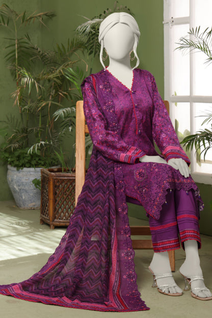 Almeerah Emb & Printed Lawn 3PC