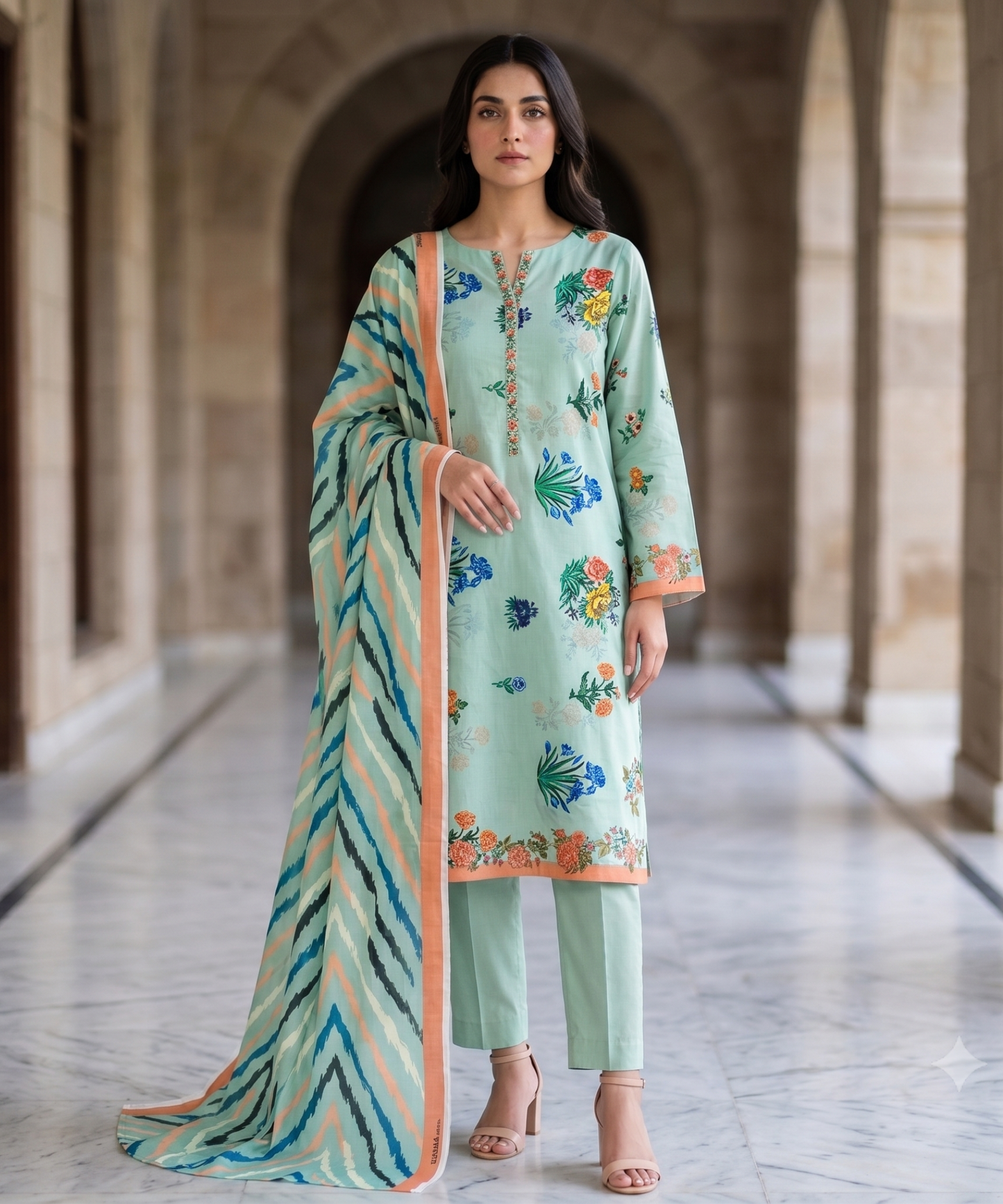 Khaadi Digital Printed Lawn 3PC