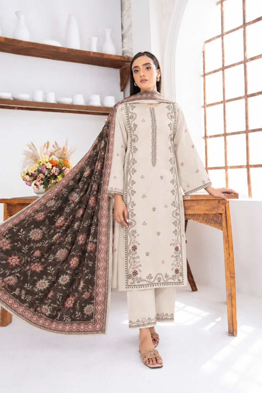 Mannat By Shanaya Digital Printed Stone Linen 3PC