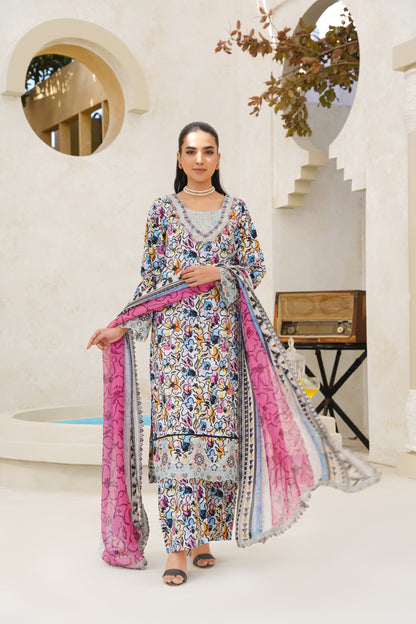 Jashn-e-Baharan By Anaya Noor Emb & Digital Printed Lawn 3PC