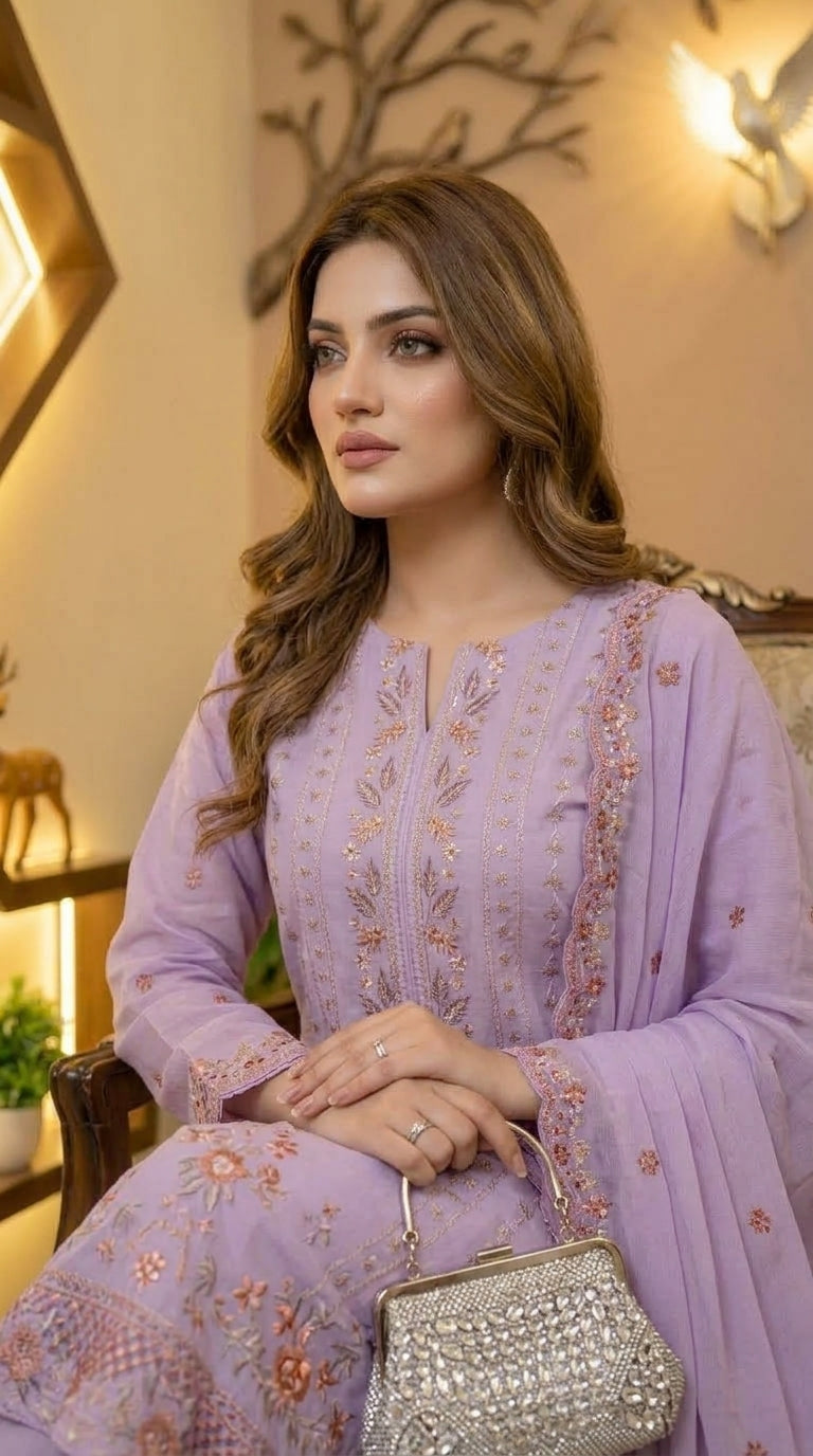 Halima By Anaya Noor Premium Emb Viscose 3PC