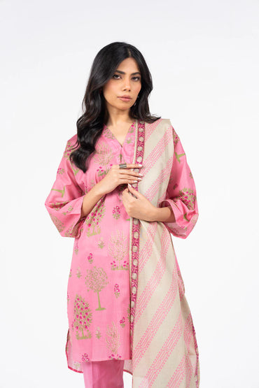 AlKaram Printed Lawn 3-PC