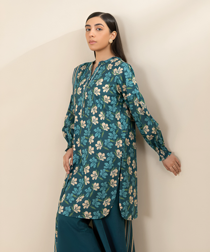 Sapphire Digital Printed Linen 3-PC