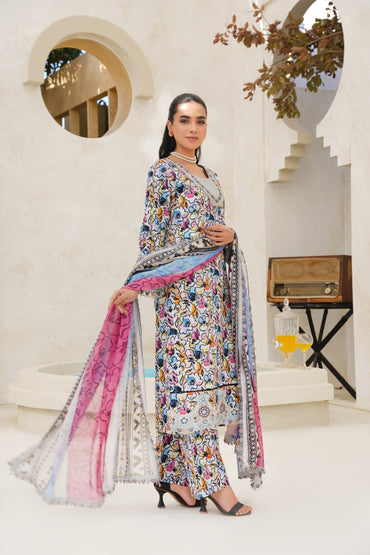 Jashn-e-Baharan By Anaya Noor Emb & Digital Printed Lawn 3PC