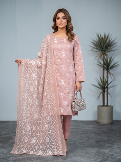 White Rose By Anaya Noor Emb Viscose 3PC